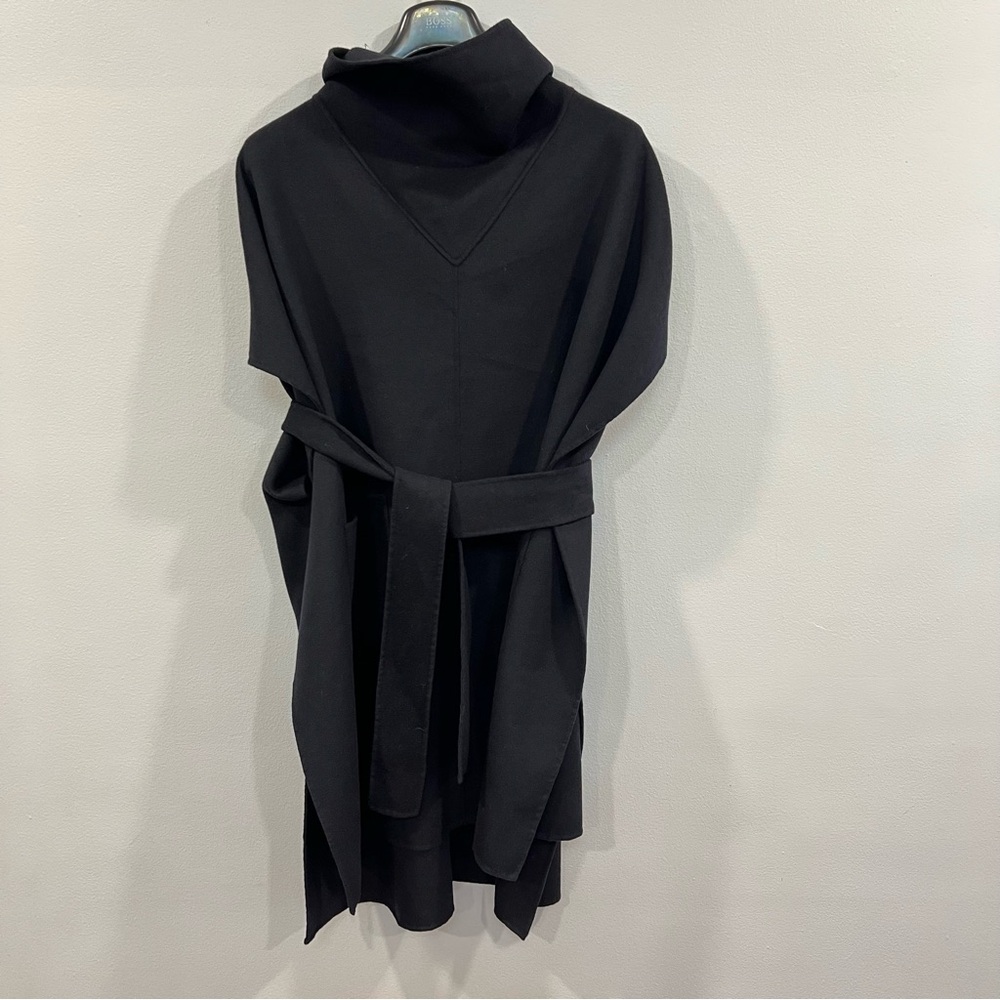 Boss Hugo Boss Black Cape Poncho Style Belted Jacket / Coat - Size 8 US -Reemoly